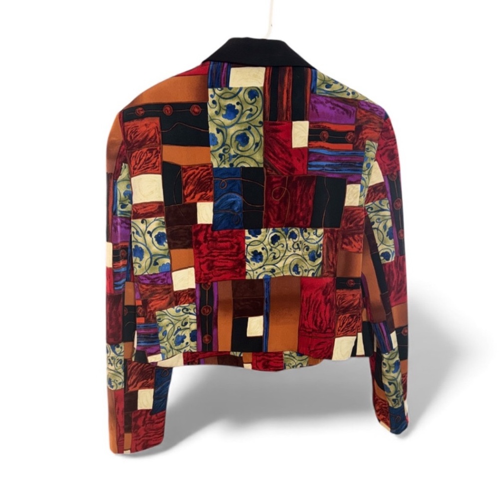 Lori Zoni Patchwork Multicolor Women's Jacket siz… - image 3